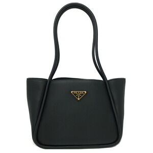 PRADA Triangle Logo Tote Bag